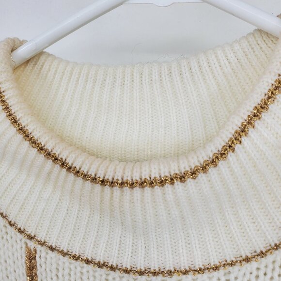 Vintage Dana Scott Embellished Christmas Ornament Holiday Glam Nostalgia Sweater - Picture 7 of 16